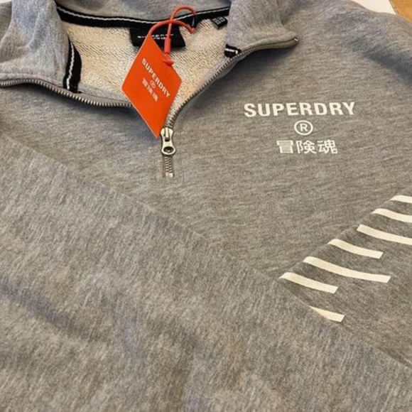 BRAND NEW women superdry sport half zip sweater size US 10 - Picture 7 of 8